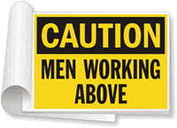 Caution: Men Working Above Sign Book
