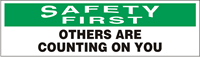 Safety First Banner
