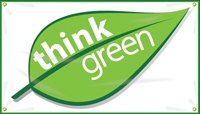 Think Green (Leaf Design) Banner