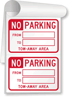 No Parking: Tow Away Area Sign Book