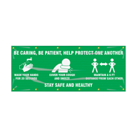 Be Caring Be Patient Help Protect One Another Mesh Banner