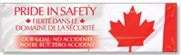Canadian Pride In Safety, Our Goal: No Accidents Banner
