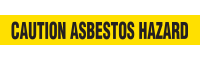 Caution Asbestos Hazard Barricade Tape