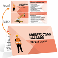 Construction Hazards, Fold-over Laminated Safety Wallet Card