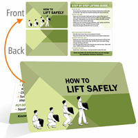 How To Lift Safely Fold-over Safety Wallet Card