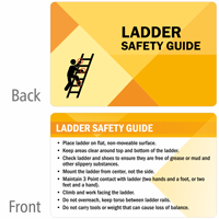 Ladder Safety Guide Heavy-Duty Laminated Safety Wallet Card