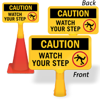Caution Watch Your Step ConeBoss Sign
