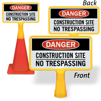 Danger Construction Site ConeBoss Sign