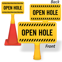 Open Hole ConeBoss Sign