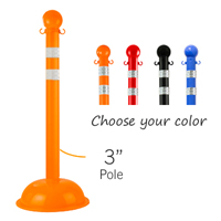 Pole Stanchions With DOT Stripes