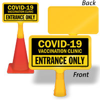  Vaccination Clinic Entrance Sign