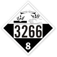 UN3266 Liquified Petroleum Gas Placard