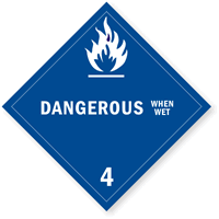 Dangerous When Wet Placard