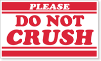 Please Do Not Crush Label