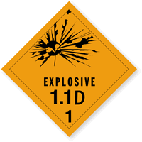 Explosive 1.1D Paper HazMat Label