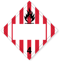 Flammable Solid Blank Tagboard Placard