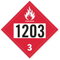UN1203 Gasoline Dot Placard