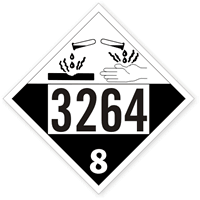 UN3264 Corrosive Liquid Placard