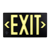 Black  Molded Photoluminescent Exit Sign