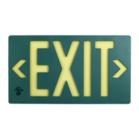 Green Molded Photoluminescent Exit Sign