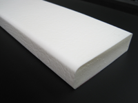 S1 Thick Flat Wall Bumper White Non-Glow, Self-Adhesive