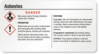 GHS Chemical Asbestos Danger Small Label