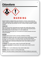 Chloroform GHS Chemical Warning Sign | Made In USA, SKU: GHS-003-S ...