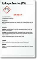 Hydrogen Peroxide 3% Chemical GHS Label, 7.75in. x 4.75in.