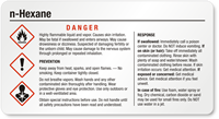 N Hexane Danger Small GHS Chemical Label