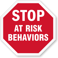 Stop At Risk Behaviors Hard Hat Decals