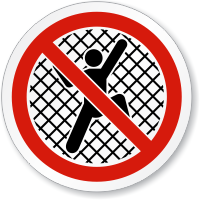 No Climbing On Fence ISO Sign