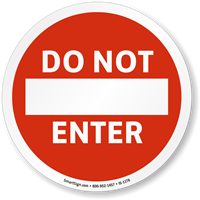 Do Not Enter ISO Sign