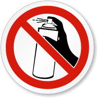 Do Not Spray ISO Sign