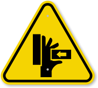 ISO Hand Crushing Force From Right Symbol Sign