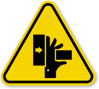 Hand Crush Force From Left ISO Symbol Sign