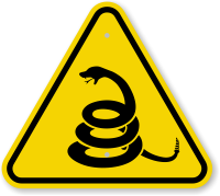 ISO Beware Of Rattlesnakes Symbol Warning Sign