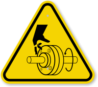 ISO Cutting of Hand, Rotating Shaft Symbol Sign