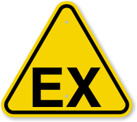 ISO Explosive Atmosphere Symbol Warning Sign