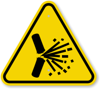 ISO Explosive Sparks Symbol Warning Sign