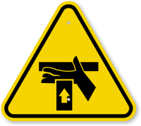 ISO Hand Crush, Force From Below Symbol Sign