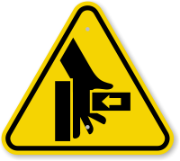 Hand Crushing Force From Right ISO Symbol Sign
