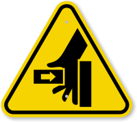 ISO Hand Crushing From Left Symbol Sign