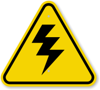 ISO High Voltage Symbol Warning Sign
