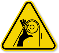 ISO Pinch Point Entanglement Symbol ISO Warning Sign