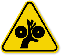 ISO Pinch Point Warning Symbol Sign