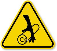 ISO Rotating Shaft Symbol Hazard Sign