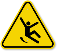ISO Slippery Surface Symbol Warning Sign