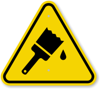 ISO Wet Paint Symbol Warning Sign