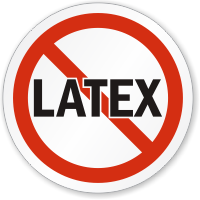 Latex Allergy ISO Prohibition Circular Sign