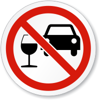 Do Not Drink And Drive ISO Sign